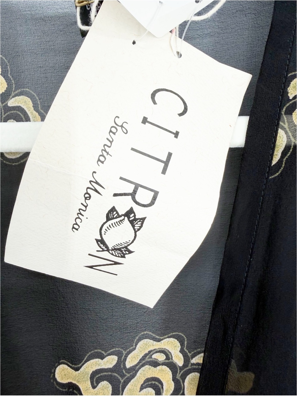 NWT Citron Santa Monica 100% Silk Printed Dragon Front Tie Kimono Asian - Picture 6 of 7